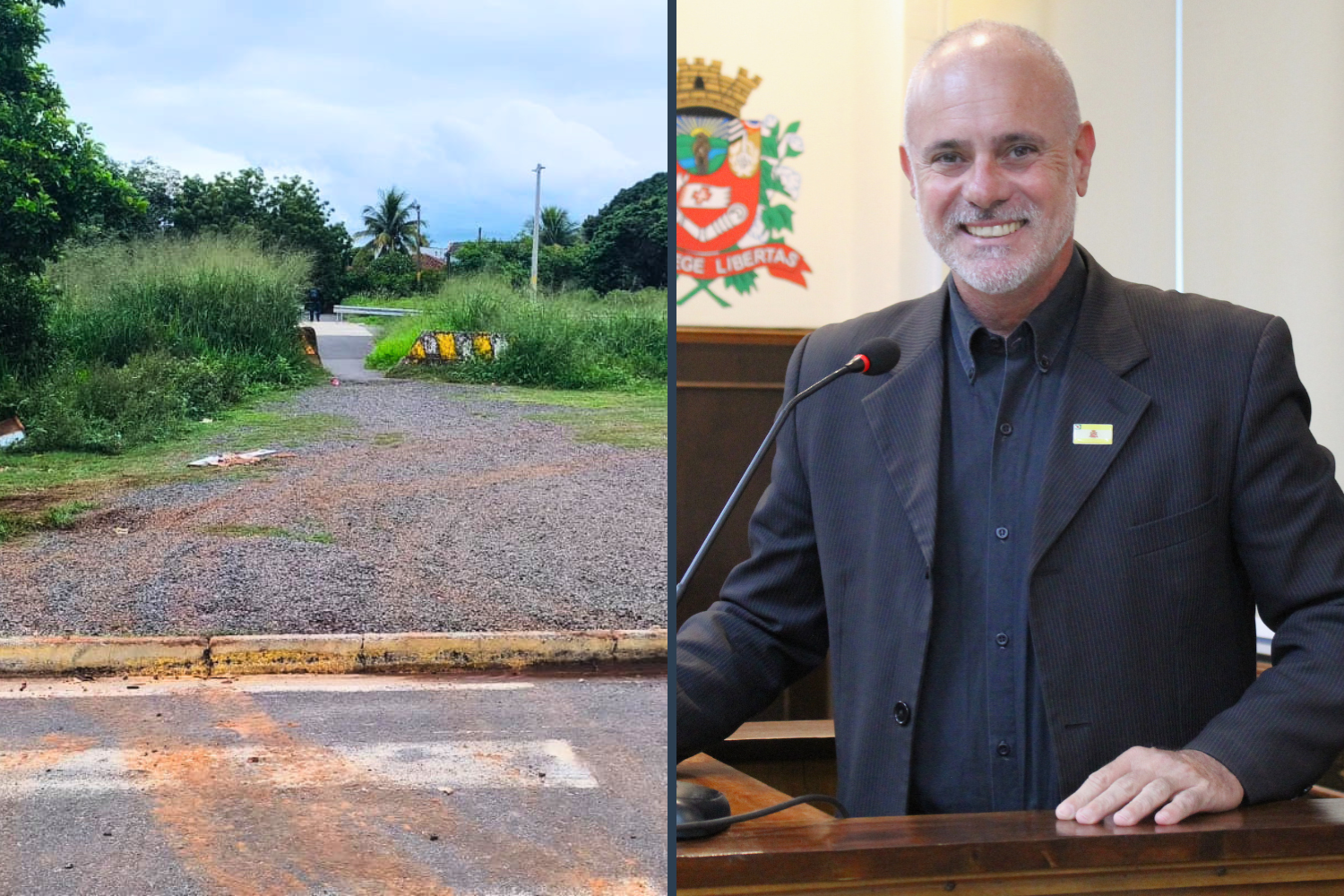 Vereador Kall Rigamonti solicita ao Executivo Municipal construção de uma passarela de concreto na Avenida Elisiário Sardela no Jardim São José