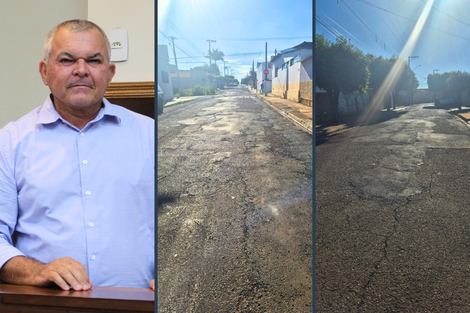 Vereador Leandro Nacimbeni solicita ao Executivo Municipal recape em trecho da Rua Júlio Cotrim