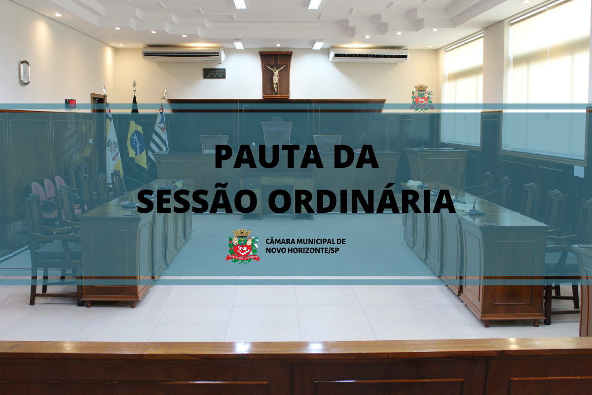 Confira a pauta da sessão ordinária desta terça-feira