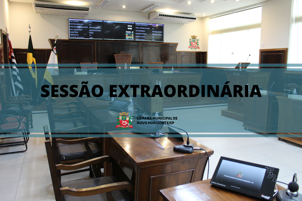 Câmara realiza sessão extraordinária nesta terça-feira