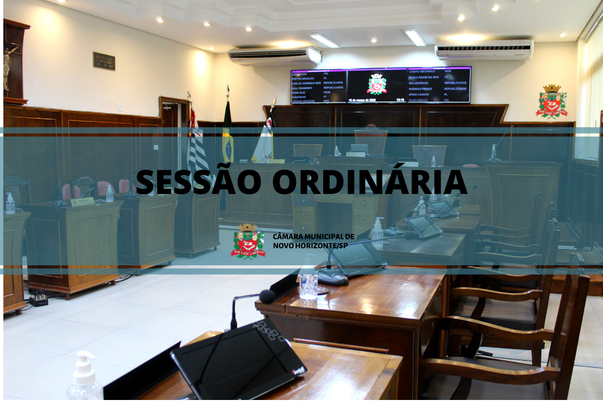 Legislativo realiza sessão ordinária na próxima segunda-feira