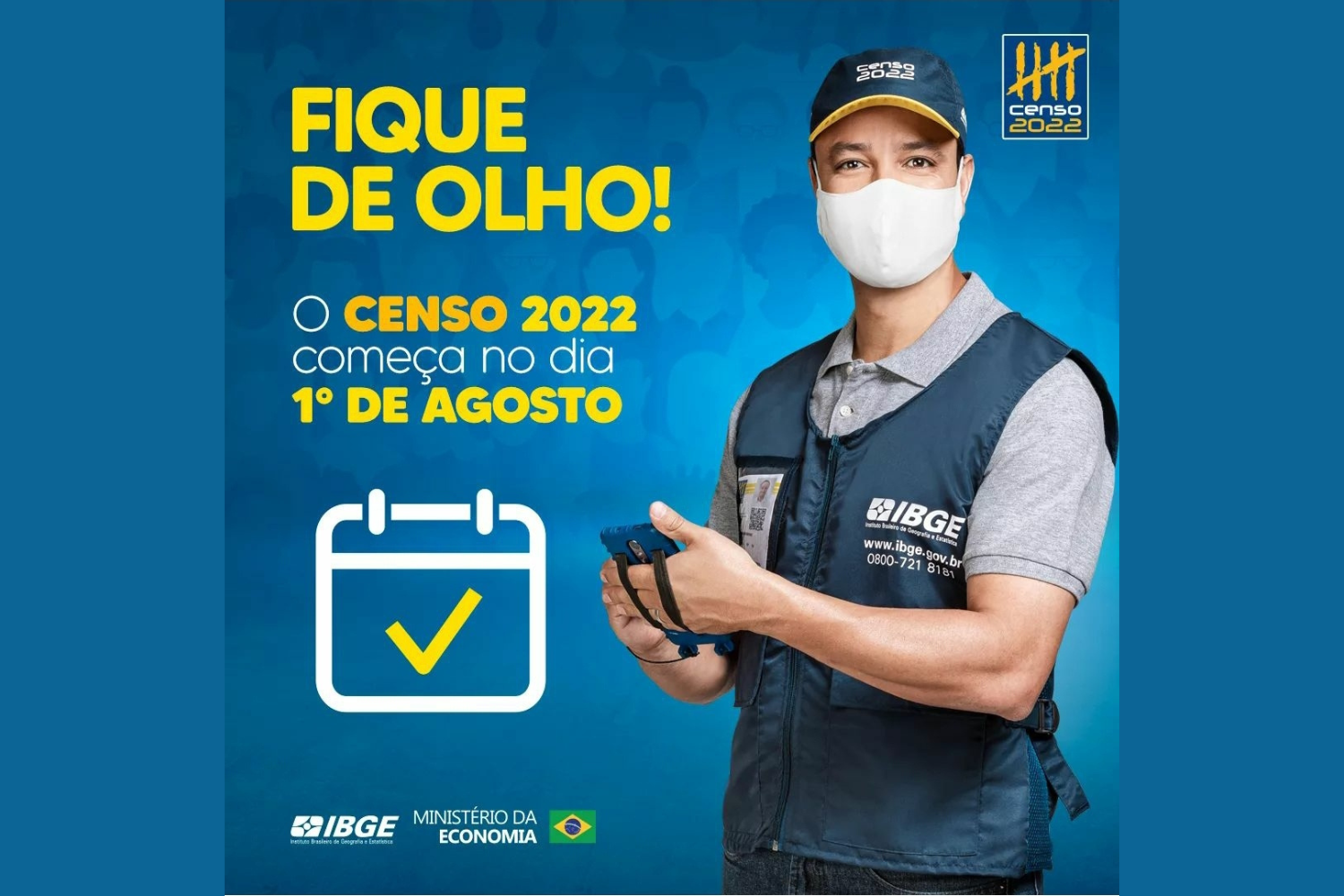 IBGE inicia coleta de dados para o Censo Demográfico 2022