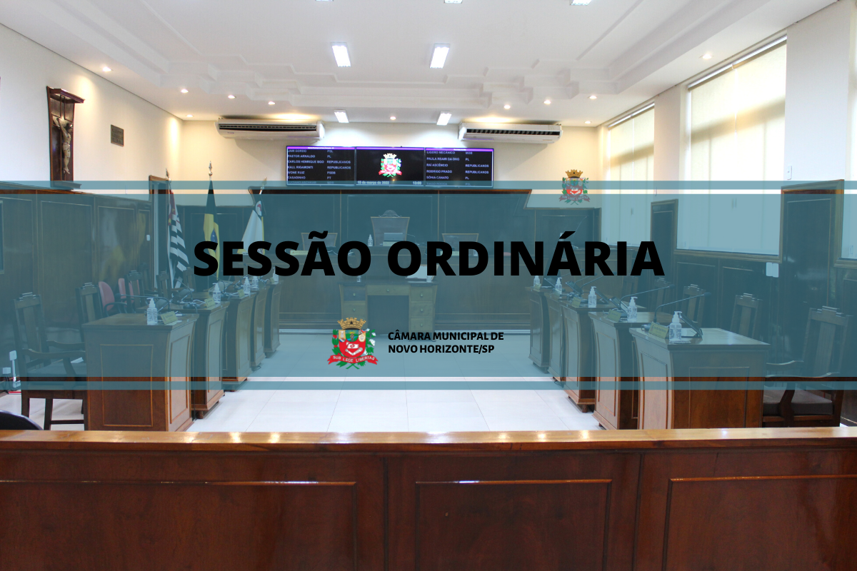 Câmara realiza sessão ordinária na próxima segunda-feira