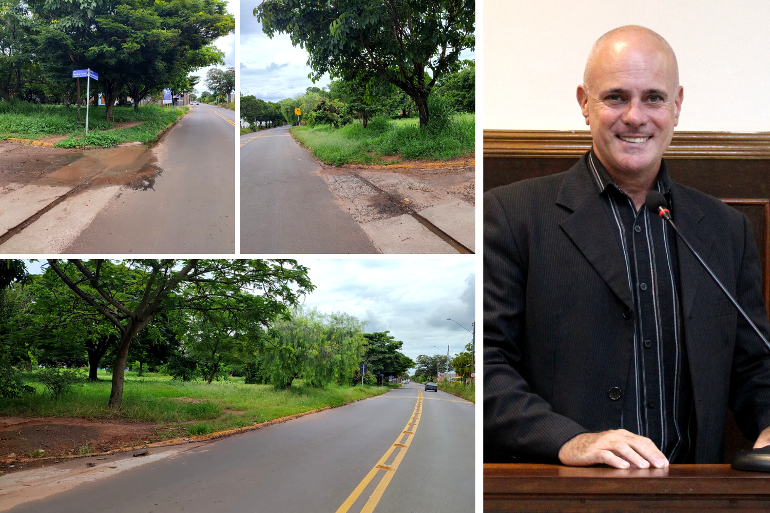 Vereador Kall Rigamonti solicita ao Prefeito Fabiano Belentani calçamento ao redor das áreas verdes ao longo da Avenida Ângela Blaso Segreto