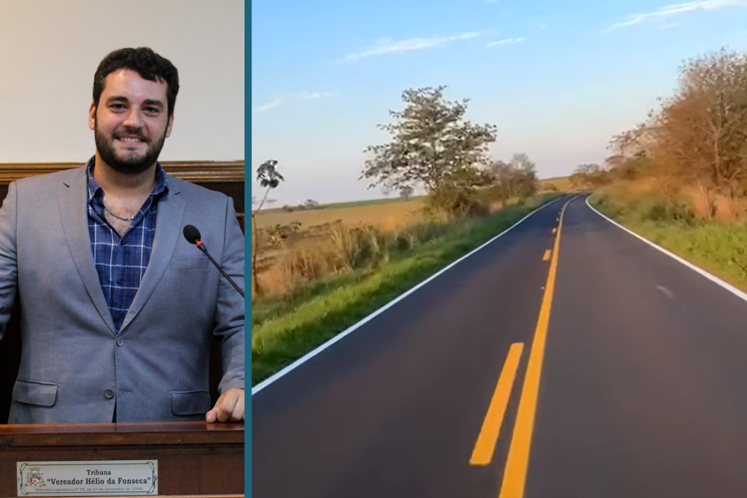 Vereador Tiago Rocca solicita ao Prefeito Fabiano Belentani instalação de sinalização vertical na Estrada Vicinal de acesso ao Distrito de Vale Formoso indicando a existência de animais silvestres