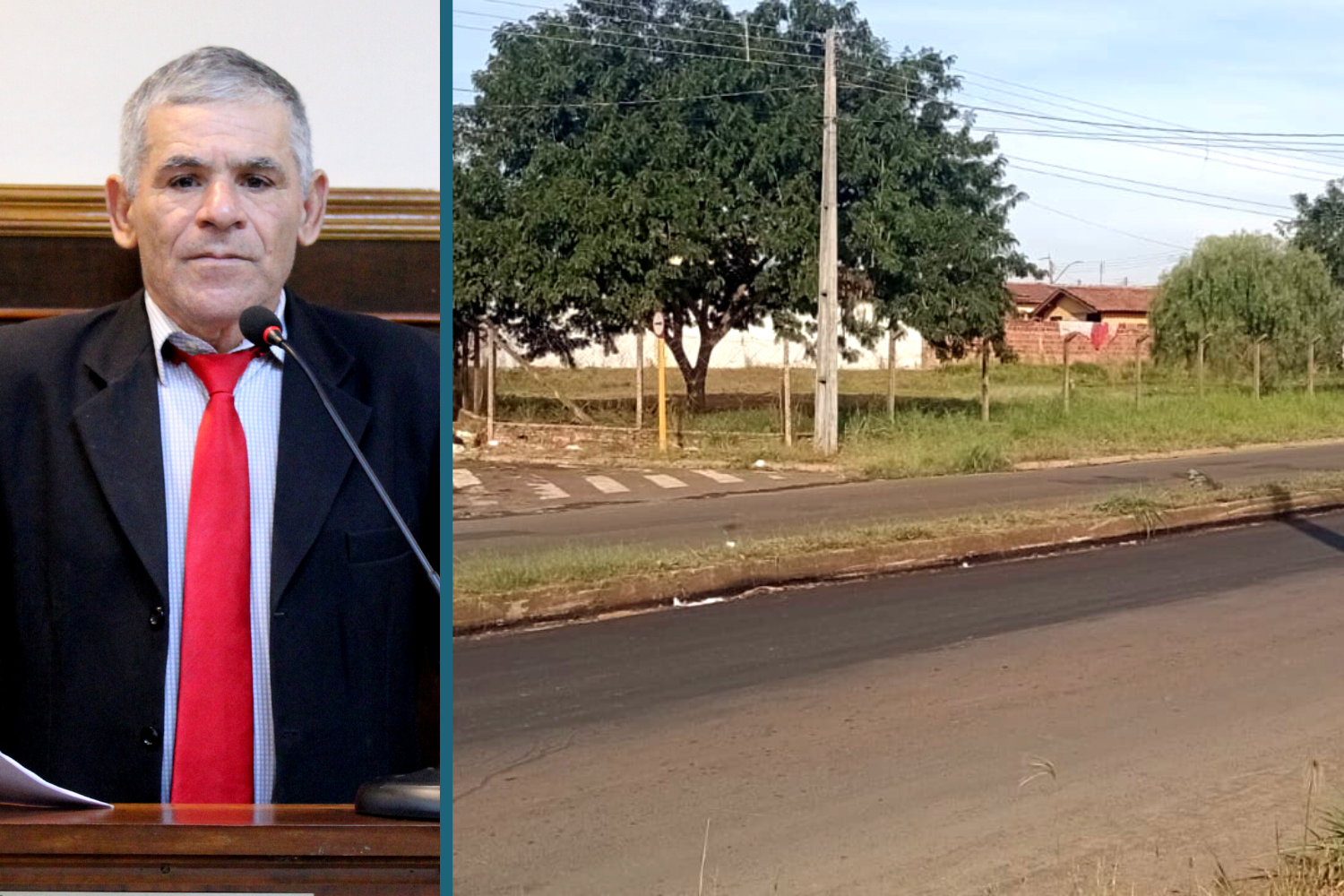 Vereador Casadinho indaga ao Prefeito Fabiano Belentani se há projeto para construção de quadra de futebol society na área do Município situada defronte à EMEI "Profª Carolina Botura"