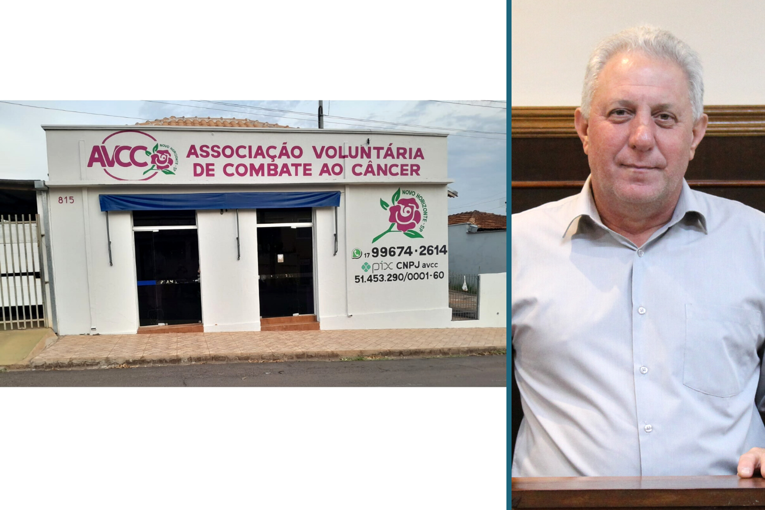 Projeto de Lei do Vereador Ligero Mecânico declara de Utilidade Pública a Associação Voluntária de Combate ao Câncer Novo Horizonte