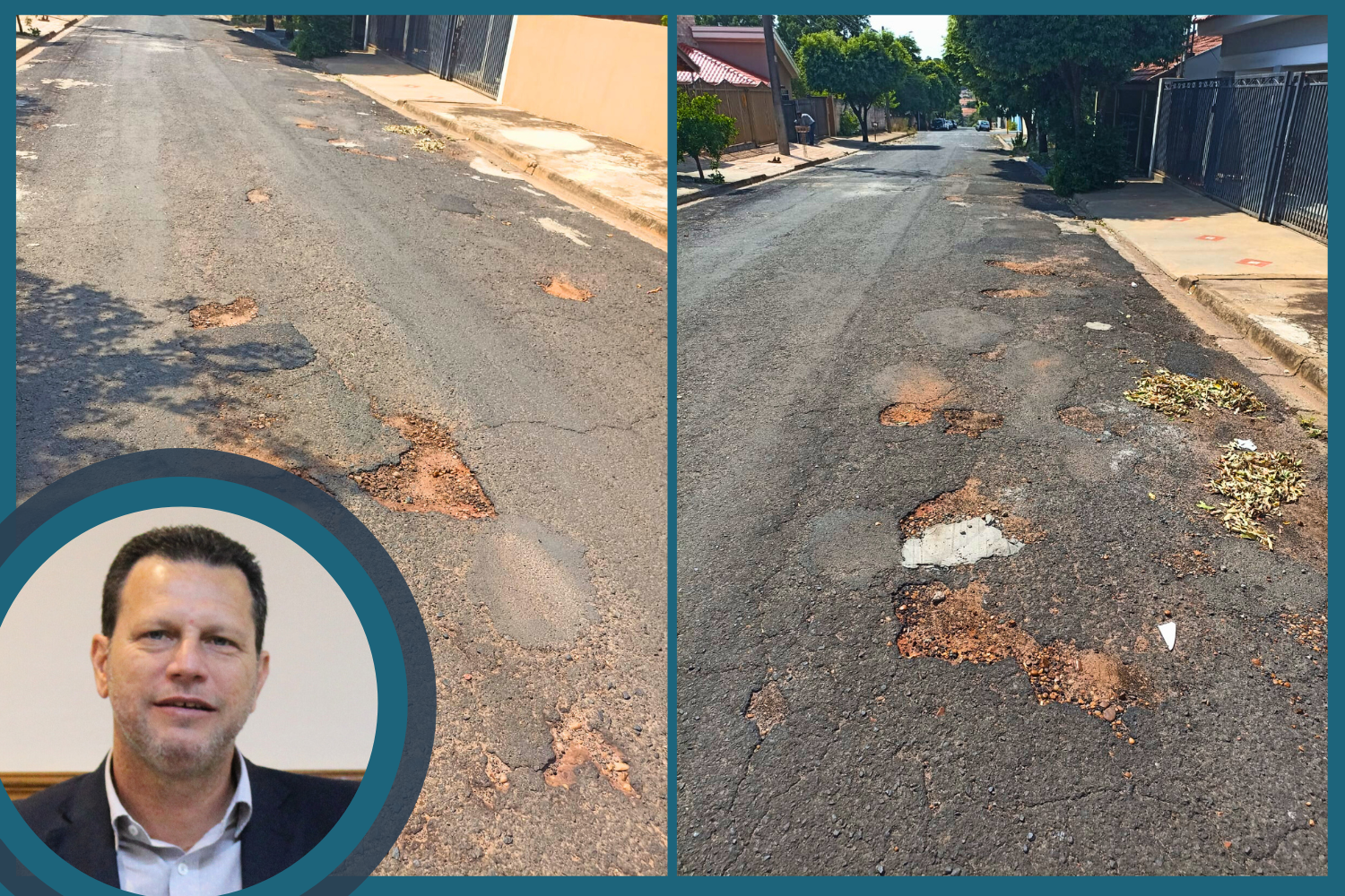 Vereador Rodrigo do Prado solicita ao Prefeito Fabiano Belentani serviço de tapa-buracos ao longo da Rua Guaicurus no Jardim Aeroporto