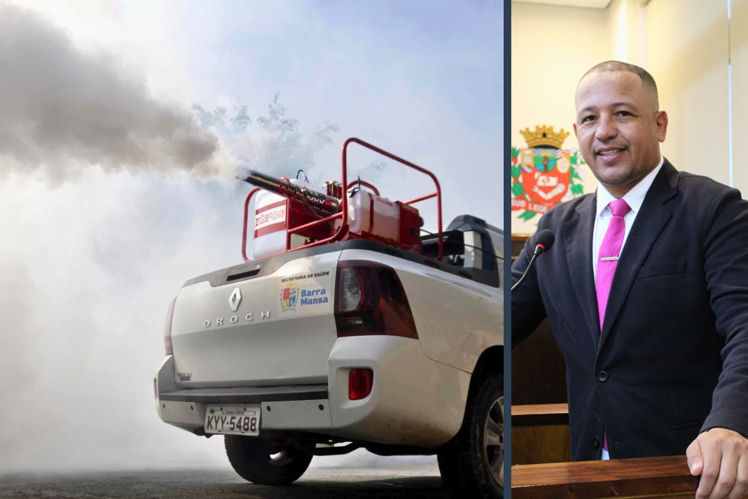 Vereador Carlos Henrique BGO solicita ao Prefeito Fabiano Belentani que realize nebulização no Município devido ao elevado número de casos de dengue