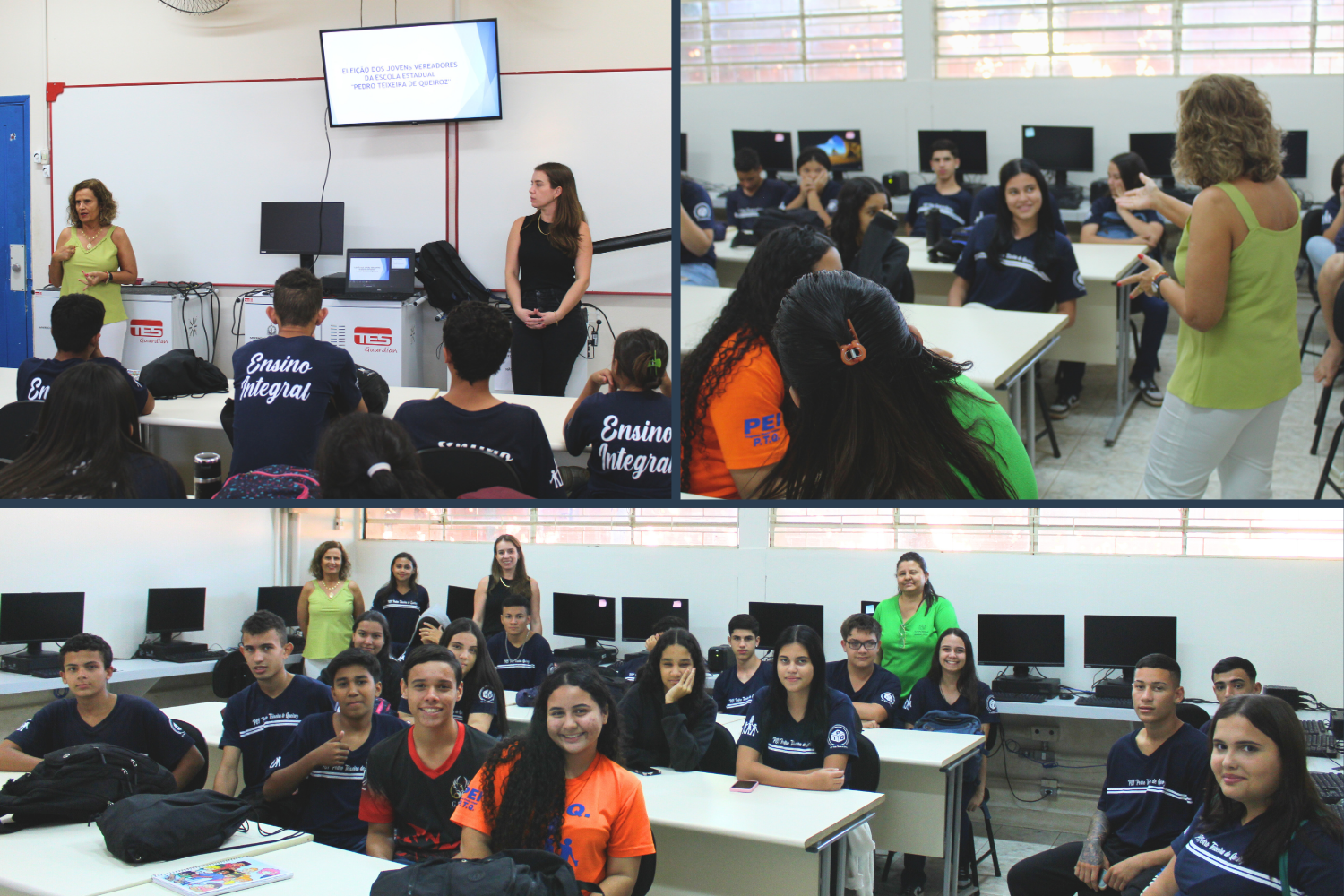 "Sessões e Audiências Públicas" foram temas da aula do Projeto Câmara Cidadã da Escola do Legislativo na Escola Estadual "Pedro Teixeira de Queiroz" esta semana