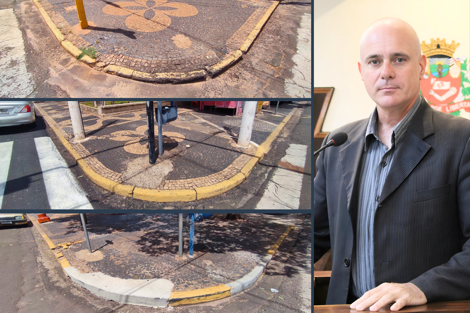 Vereador Kall Rigamonti solicita ao Executivo Municipal implantação de rampas nas Praças Dr. Euclydes Cardoso Castilho e Padre Paulo Lepick 