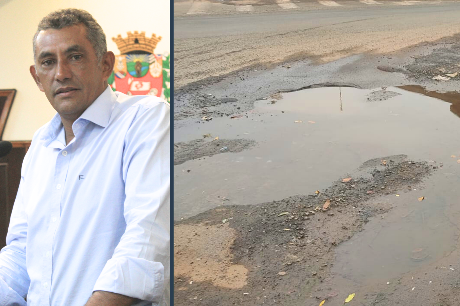 Vereador Pastor Arnaldo solicita ao Executivo Municipal reconstrução de passagem de água pluvial no cruzamento de vias no Residencial Viva Mais 