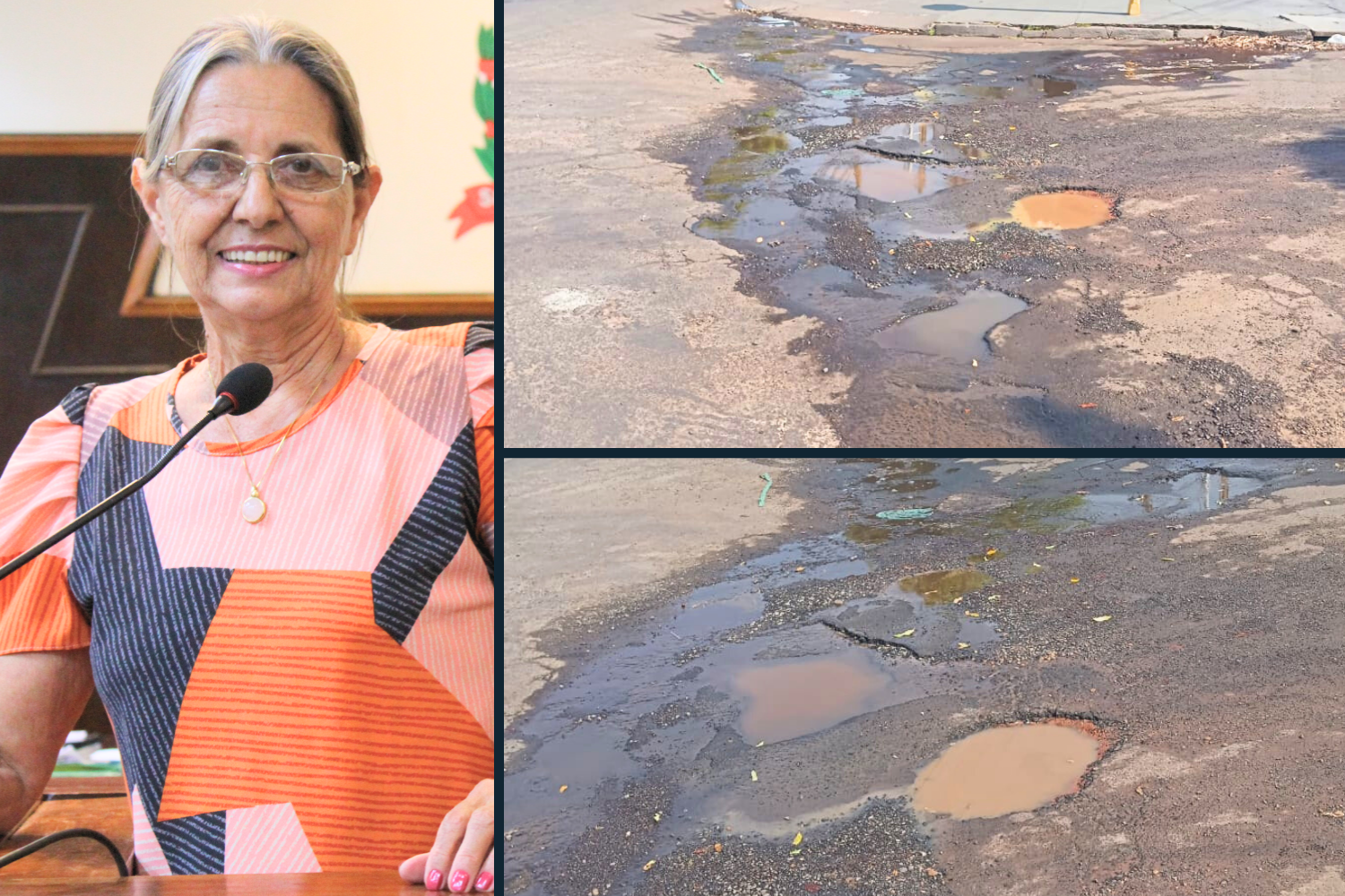  Vereadora Sônia Canato solicita ao Executivo Municipal reforma na passagem de águas pluviais no cruzamento de vias do Jardim Alvorada 