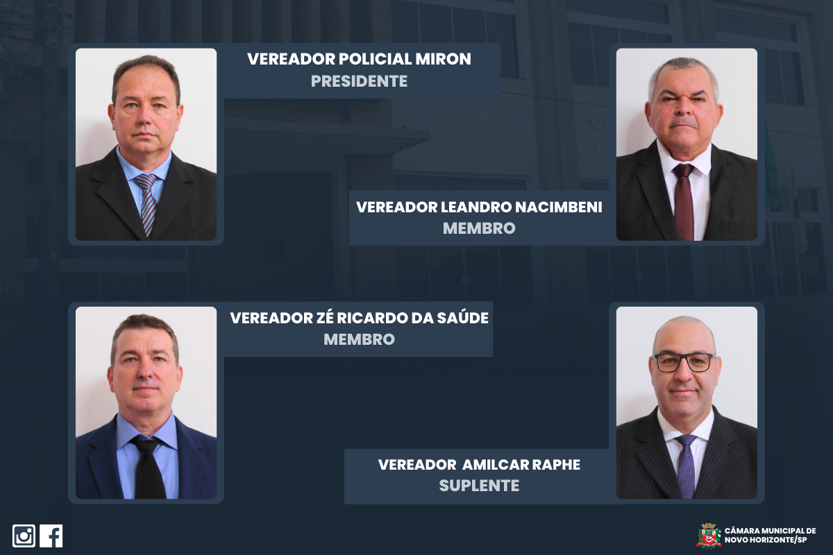 Confira a composição da Comissão de Obras e Serviços Públicos, Urbanismo e Higiene para o biênio 2025/2026