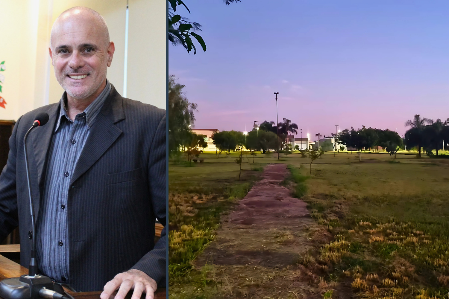 Vereador Kall Rigamonti solicita ao Executivo Municipal melhorias na iluminação da Praça João Adail Semensato no Vale do Sol 