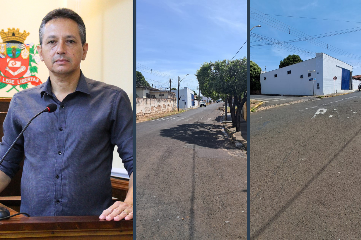 Vereador Zé Ronaldo solicita ao Executivo Municipal instalação de redutor de velocidade e renovação da sinalização horizontal na Avenida Josué Quirino de Moraes