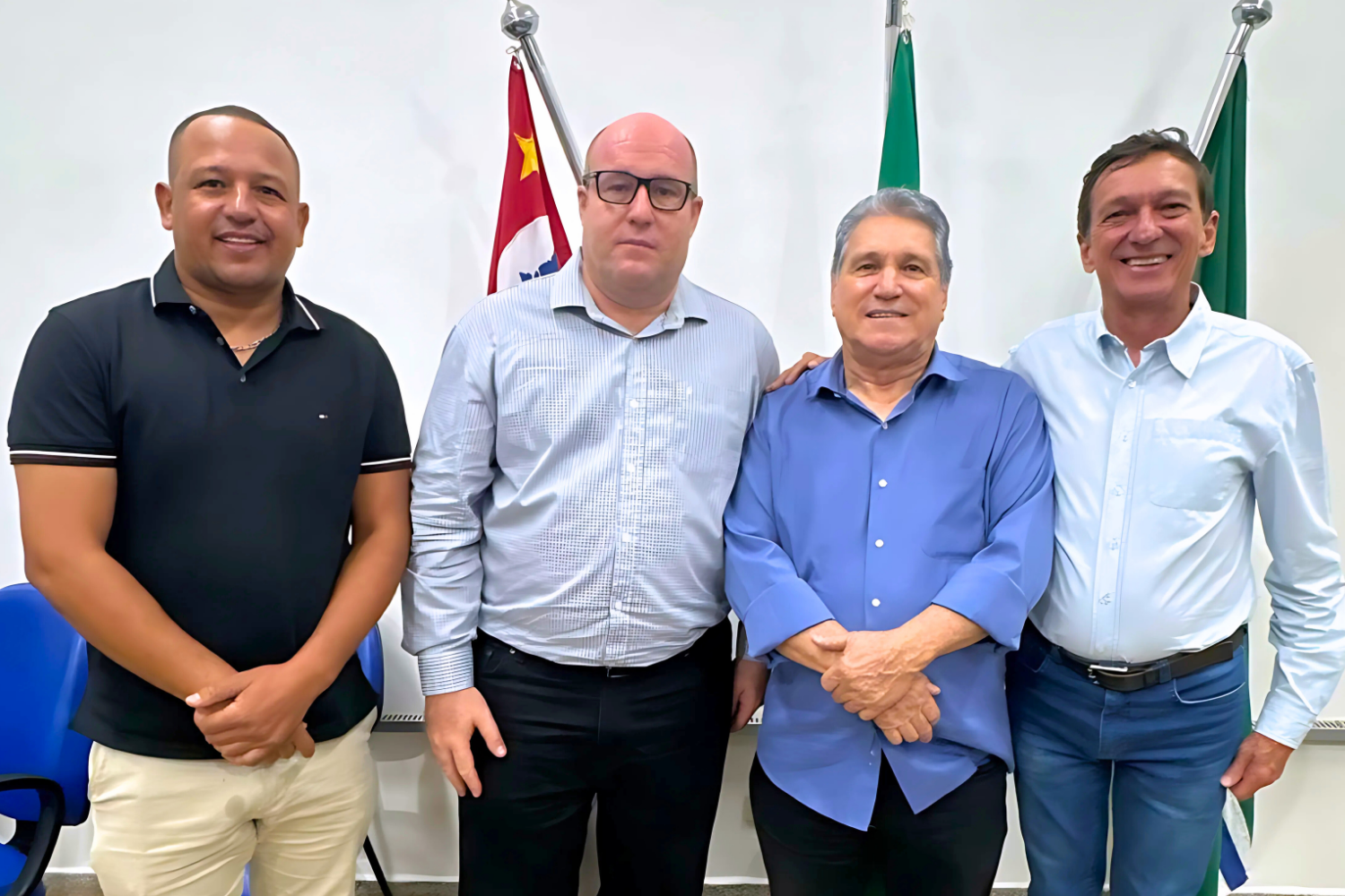 Vereadores Vasquinho, Carlos Henrique BGO e Nelsinho Luiz participaram da reunião do grupo "Vereadores pelo Tietê" na Câmara Municipal de Buritama