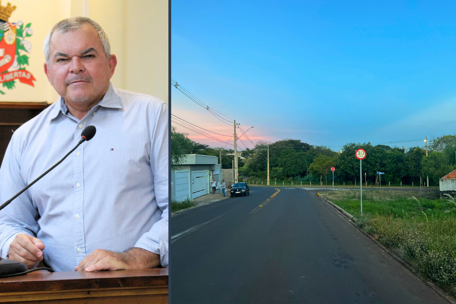 Vereador Leandro Nacimbeni solicita ao Executivo Municipal instalação de redutor de velocidade na Rua José Juracy do Valle no Residencial Lago do Vale I