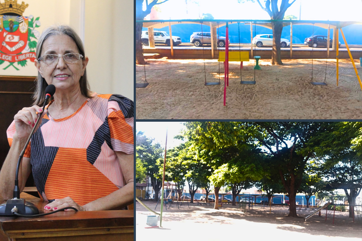 Vereadora Sônia Canato solicita ao Executivo Municipal possibilidade de colocar mais areia no Parque Municipal de Recreação Infantil "Alina Procópio Magri"