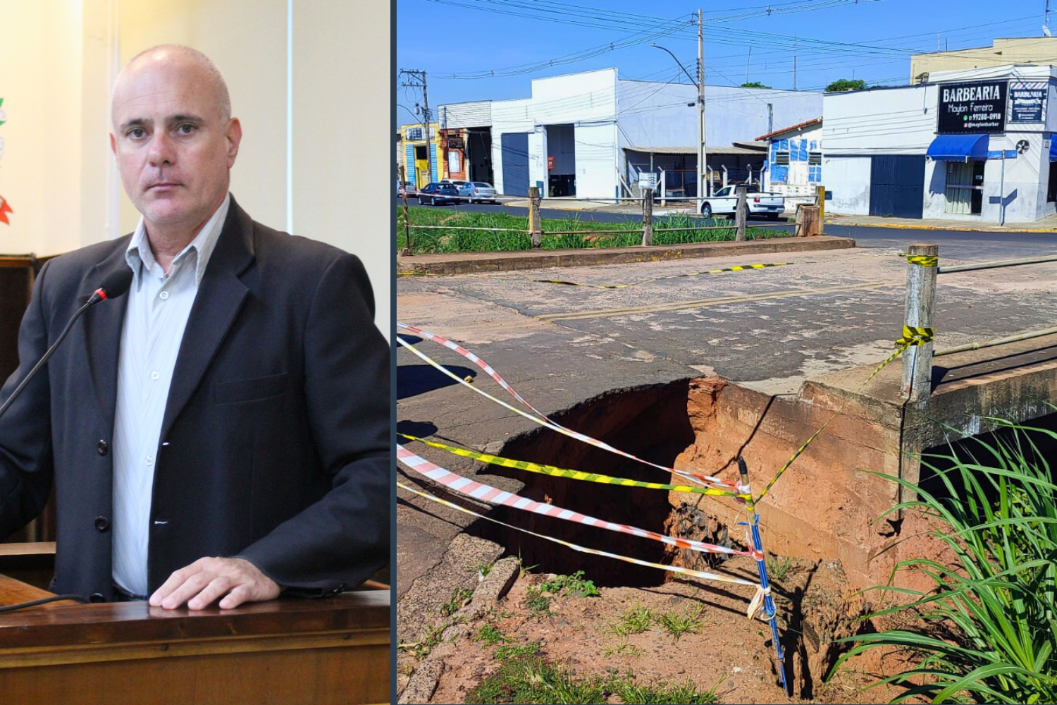 Vereador Kall Rigamonti indaga ao Executivo Municipal se há previsão para realizar o reparo da ponte que liga os bairros Vila Mariana e Jardim Popular
