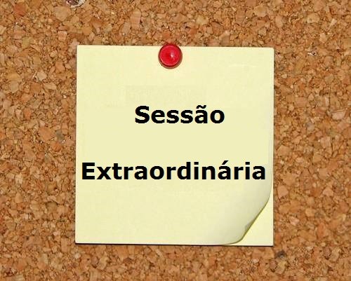 Câmara realiza sessão extraordinária na próxima quarta-feira