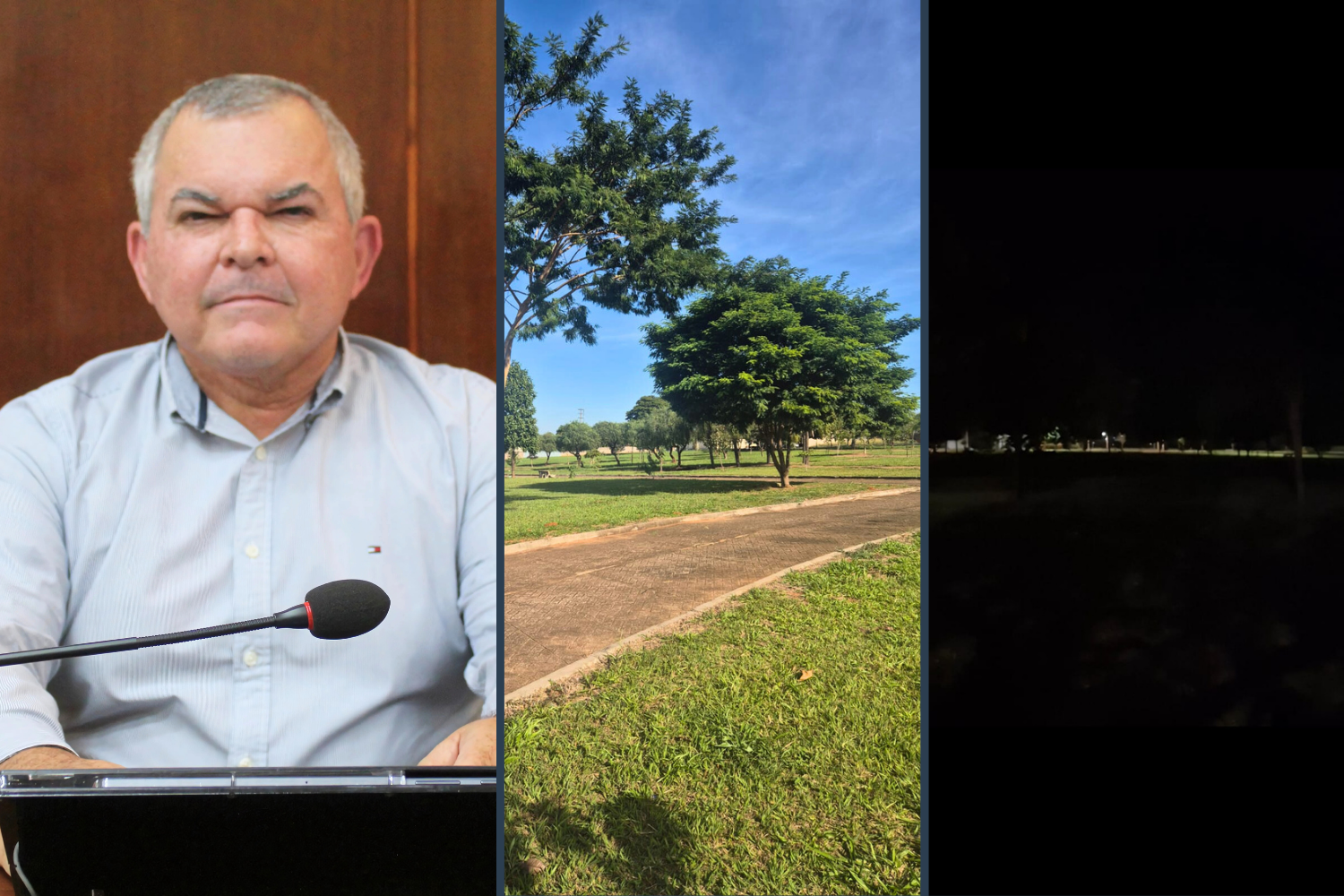 Vereador Leandro Nacimbeni solicita ao Executivo Municipal melhorias na iluminação da Praça João Adail Semensato no bairro Vale do Sol