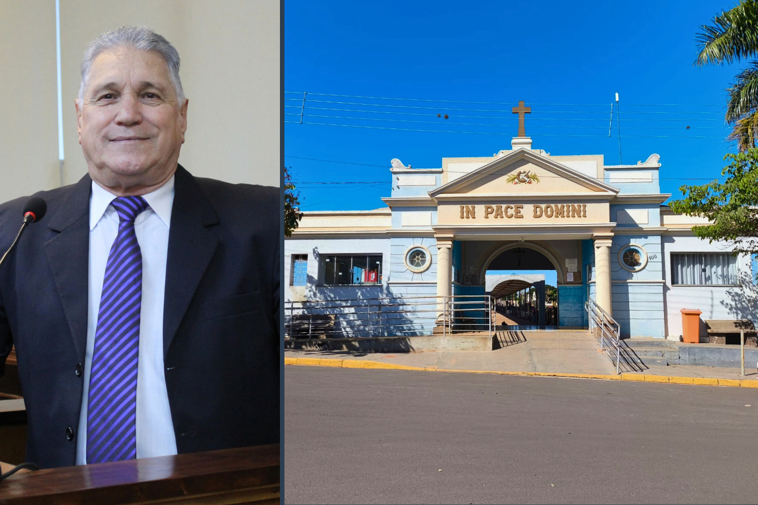 Vereador Nelsinho Luiz solicita ao Executivo Municipal e à Polícia Militar providências com relação aos furtos que estão ocorrendo no Cemitério Municipal