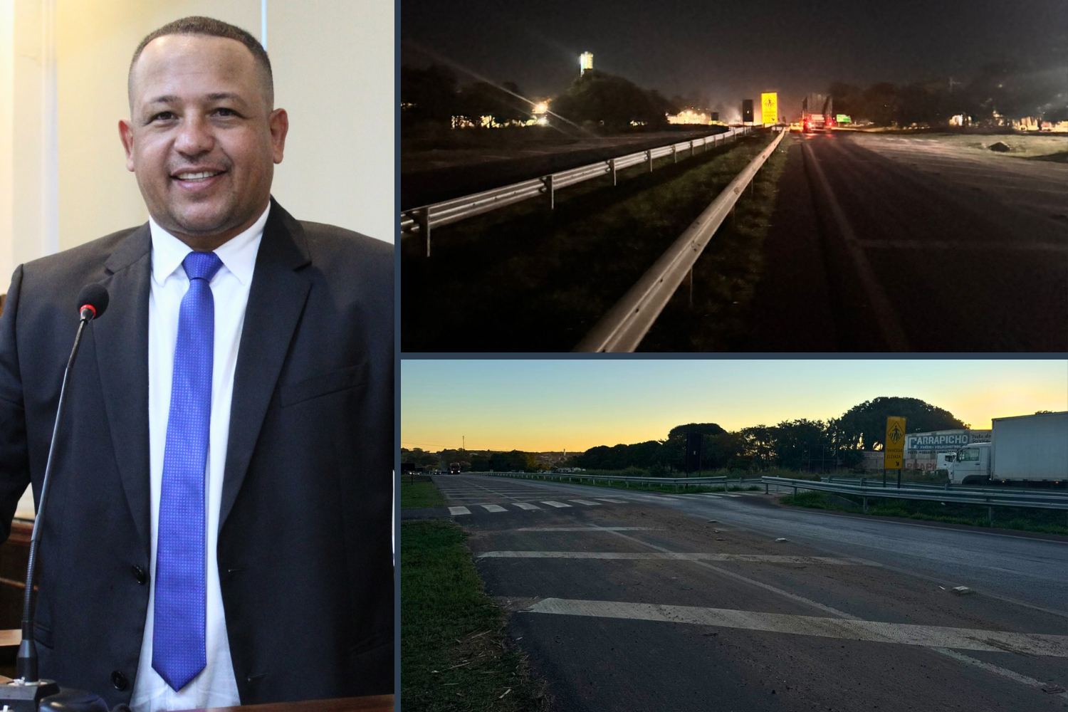 Vereador Carlos Henrique BGO solicita ao Executivo Municipal qual o prazo para o início da instalação dos postes de iluminação na Rodovia SP-321 "Cezário José de Castilho"