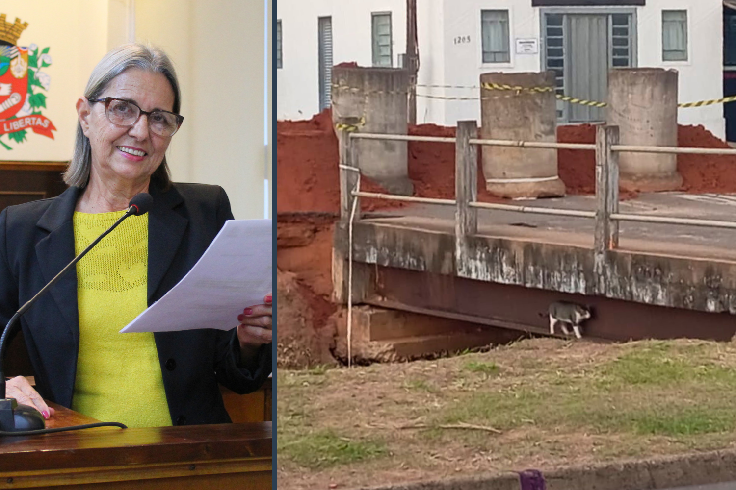 Vereadora Sônia Canato indaga ao Executivo Municipal sobre início das obras de recuperação da ponte que dá acesso aos bairros Vila Mariana e Jardim Popular