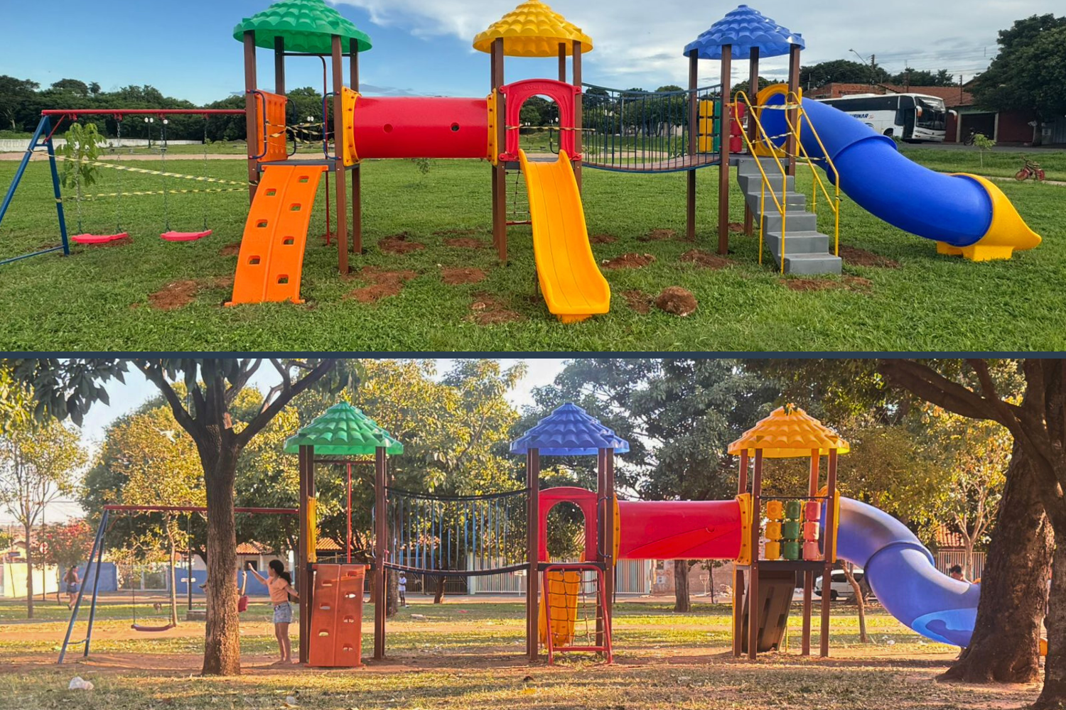 Emenda Impositiva dos Vereadores BGO, Sônia e dos ex-Vereadores Ivone, Rai e Pastor Arnaldo viabilizou aquisição de playgrounds infantis que foram instalados em praças do Município