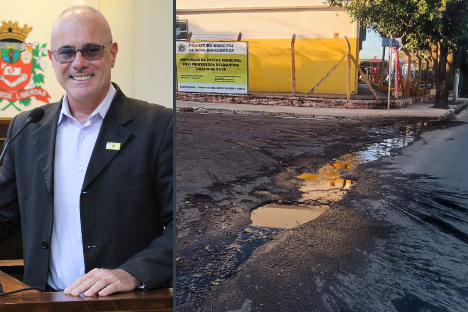 Vereador Kall Rigamonti solicita ao Executivo Municipal reconstrução de passagem de águas pluviais no cruzamento de vias no Jardim Cecap