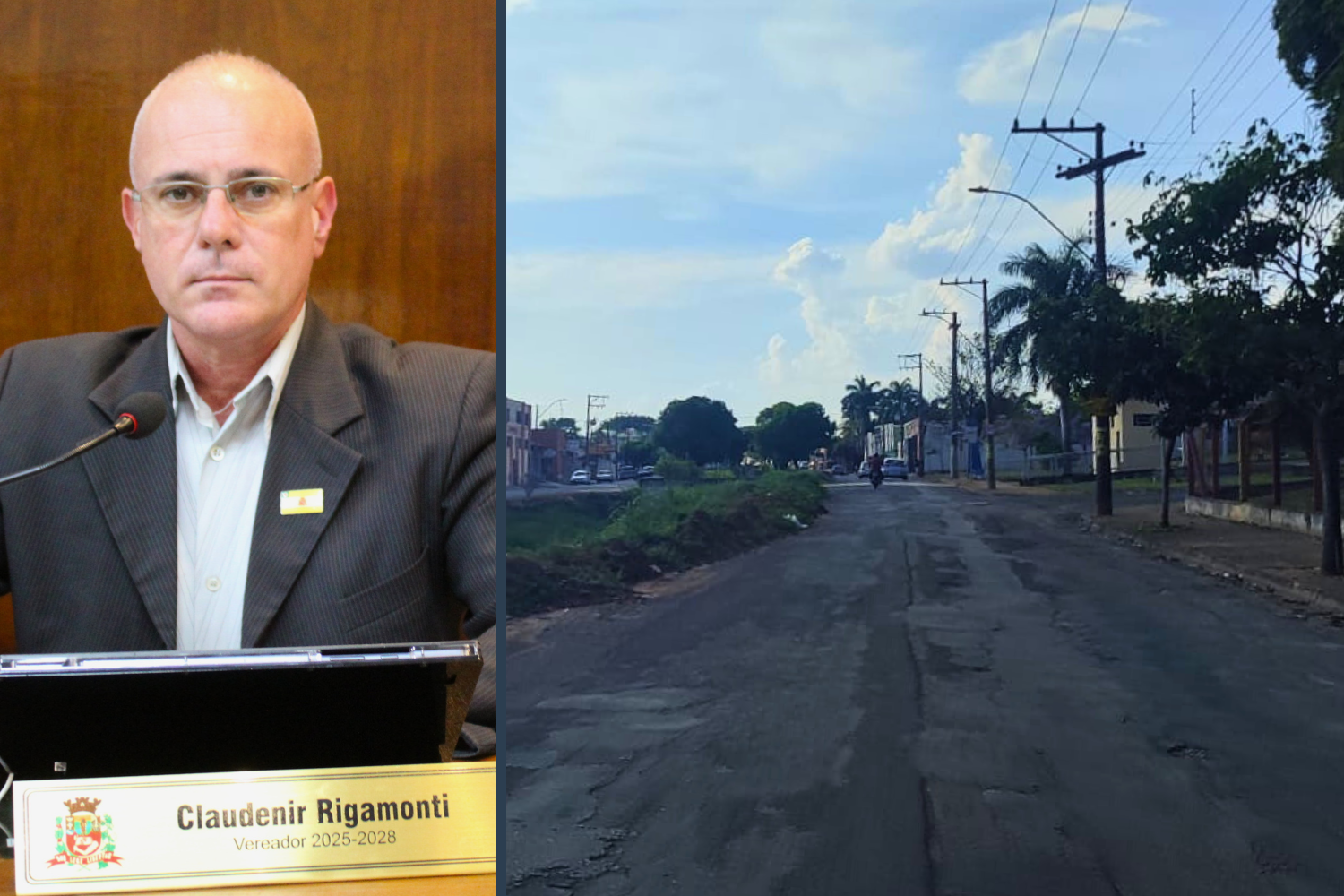 Vereador Kall Rigamonti solicita ao Executivo Municipal recape em trecho da avenida José Wilibaldo de Freitas