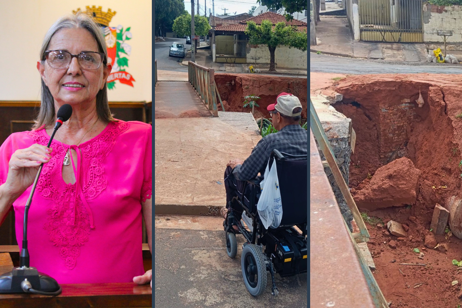 Vereadora Sônia Canato solicita ao Executivo Municipal reparos e construção de rampa em passarela na Avenida José Wilibaldo de Freitas