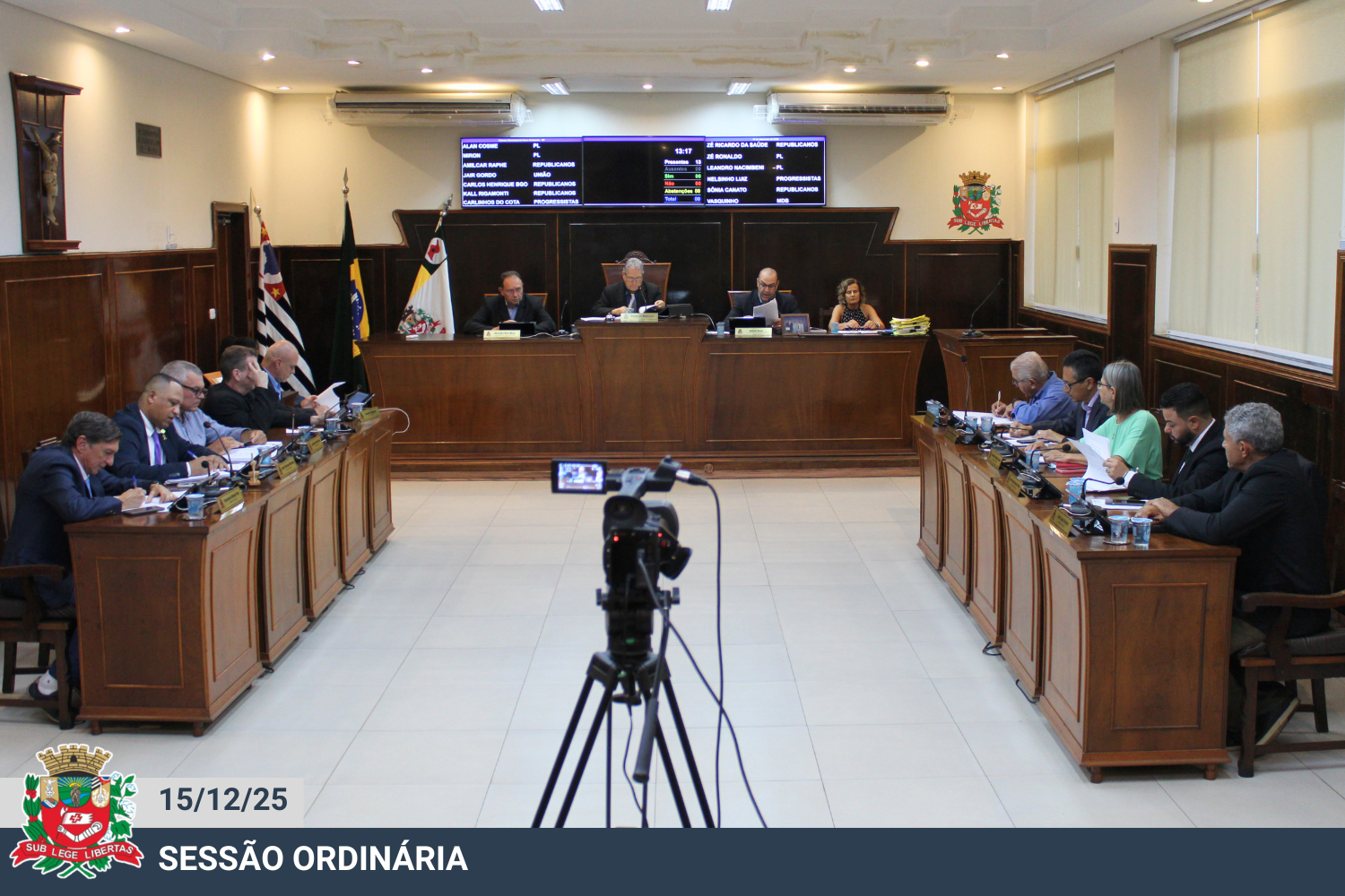 Confira a deliberação dos Projetos de Lei previstos na pauta da sessão ordinária de 15 de dezembro