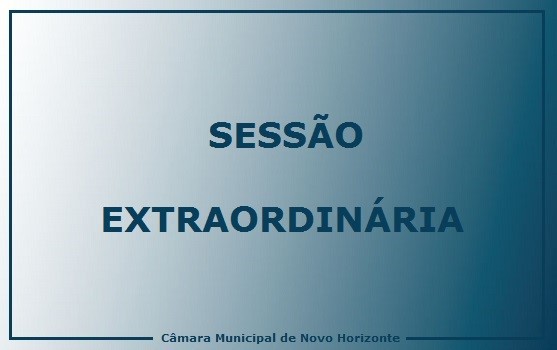 Assista à sessão extraordinária realizada nesta segunda-feira